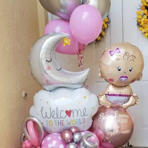 Newborn Baby Girl Balloon Room Decor in Mumbai