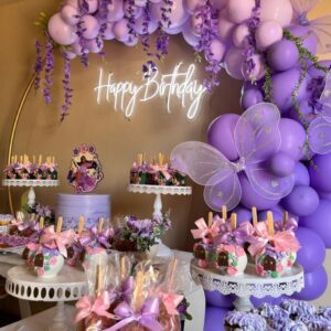 Purple Flutter Birthday Decor - Mumbai