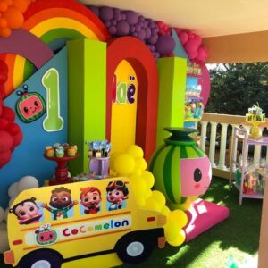 Cocomelon Theme Balloon Decor with Plinth in Mumbai