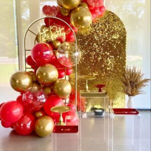 Red and Gold Metallic Welcome Baby Decoration - Mumbai