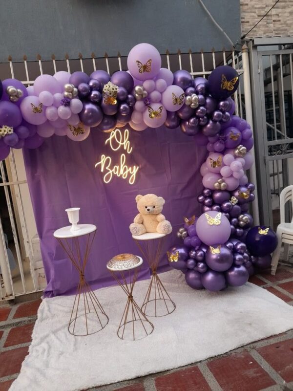 Purple Themed Baby Shower Decoration in Mumbai