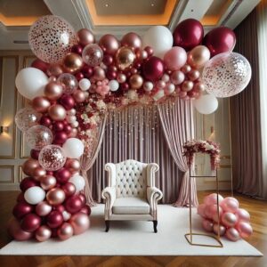 Silver Sequin Rose Gold Baby Shower Decoration - Mumbai