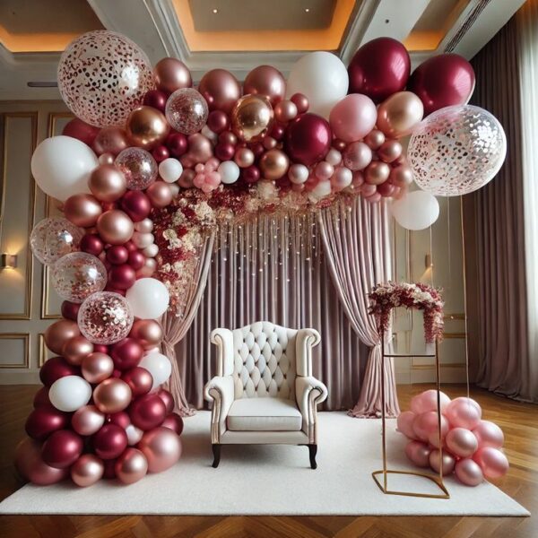 Silver Sequin Rose Gold Baby Shower Decoration - Mumbai