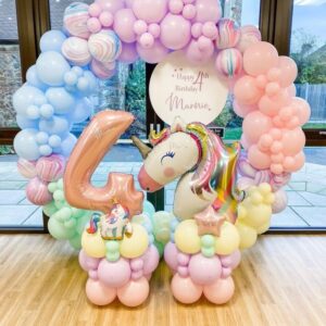 Purple Theme Unicorn Birthday Decoration at Home - Mumbai