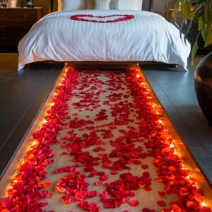 Rose Petals Hearty Pathway Surprise Decoration - Mumbai