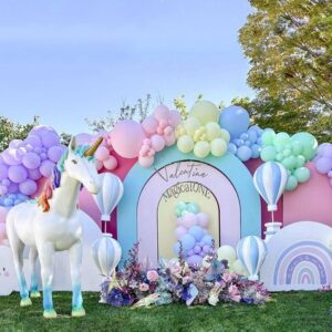 Trendy Unicorn Theme Rainbow Balloon Decor - Mumbai