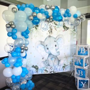 Blue Baby Elephant Theme Birthday Decor - Mumbai
