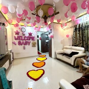 New Born Girl Baby Welcome Room Decoration in Mumbai
